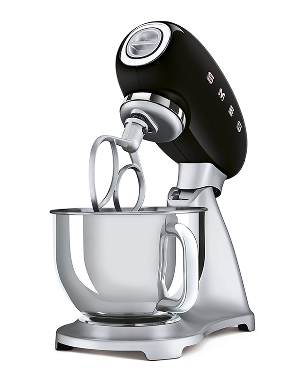 Smeg 50's Retro Style Aesthetic Stand Mixer, 800W, SMF02, Black