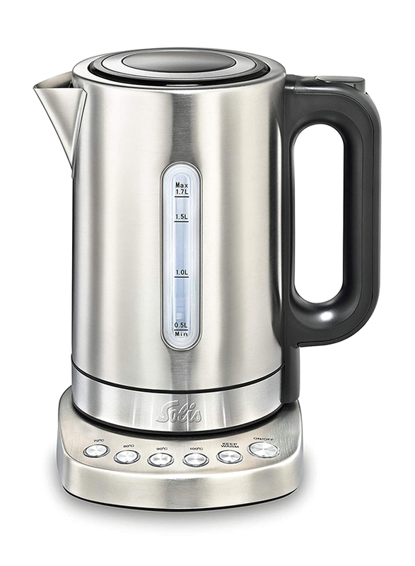 

Solis 1.7L Variable Temperature Stainless Steel Kettle, 2200W, Silver