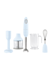 Smeg 50's Retro Style Aesthetic Hand Blender with Accessories, 70W, Blue