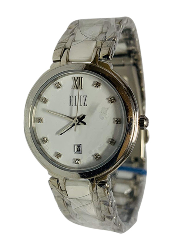 

Eliz Analog Watch for Women with Stainless Steel Band, 15-8503L, Silver-White