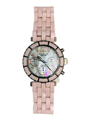 Blade Analog Watch for Women with Ceramic Band, Chronograph, 15-3220, Pink