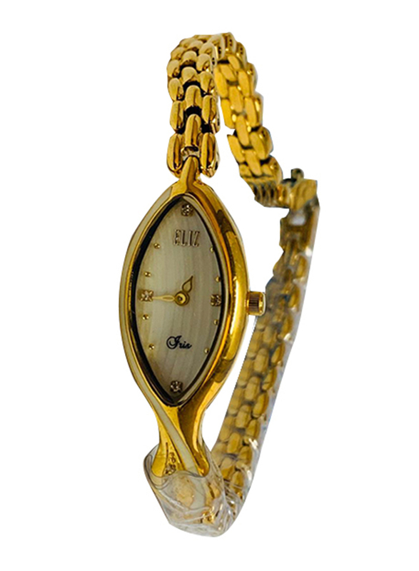 

Eliz Analog Watch for Women with Stainless Steel Band, 25-8152L, Gold