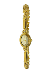 Lordson Analog Watch for Women with Stainless Steel Band, 4103L, Gold-Off White