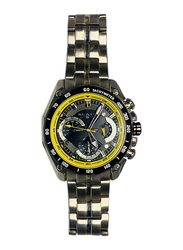 Blade Analog Watch for Men with Stainless Steel Band, Chronograph, 10-3240G, Silver-Black
