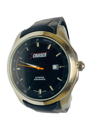Cruiser Analog Watch for Men with Silicone Band, C6193G, Black