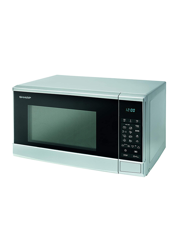

Sharp 20L Solo Microwave Oven with Push Button Door, 700W, R-20GM-SL3, Silver