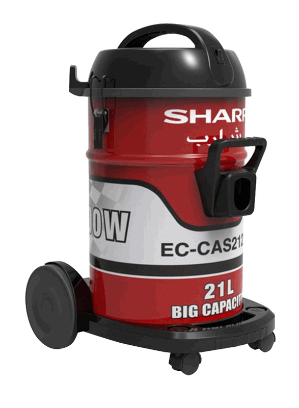 

Sharp 2100W Drum Vacuum Cleaner, 21L, EC-CA2121-Z, Red