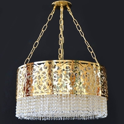 Salhiya Lighting Crystal Chandelier, E14 Bulb Type, AL2016082306, Gold