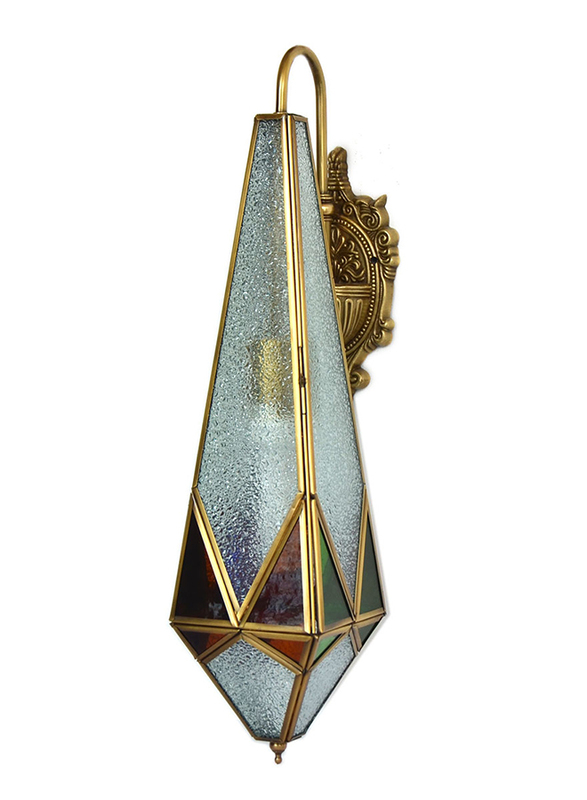 Salhiya Lighting Indoor Arabic Wall Light, E27 Bulb Type, DT02218, Silver/Gold