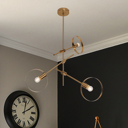 Salhiya Lighting Modern Margarrete Pendant, 3 Bulbs, Bronze