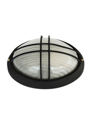 Salhiya Lighting Indoor/Outdoor Wall Bulkhead Light, E27 Bulb Type, P843S, Black