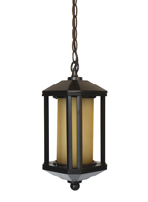 Salhiya Lighting Outdoor Hanging Ceiling Light, E27 Bulb Type, A2125, Black