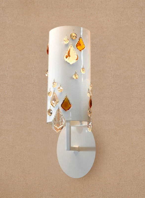 Salhiya Lighting Steel Sconce Indoor Wall Light, MB1100361-1AWN-1XE14, White