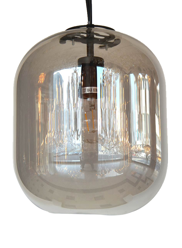 Salhiya Lighting Indoor Ceiling Hanging Pendant Light, E27 Bulb Type, MD108601245, Brown/Grey