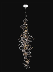 Salhiya Lighting Modern Stylish Staircase Pendant Light, G9 Bulb Type, D35 G9x6, D170808, Chrome