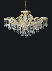 Salhiya Lighting Crystal Chandelier, E14 Bulb Type, 14 Arms, MX6855, Gold