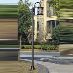 Salhiya Lighting Post Light, E27 Bulb Type, 1 Arm, PC Diffuser, 7231, Goldmine