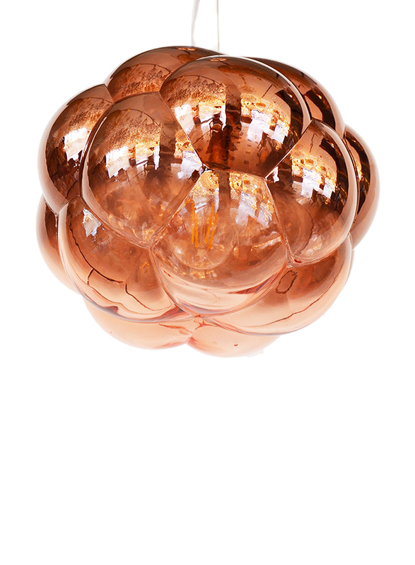 Salhiya Lighting Totchie Indoor Ceiling Pendant Light, E27 Bulb Type, Small, D3870, Rose Gold