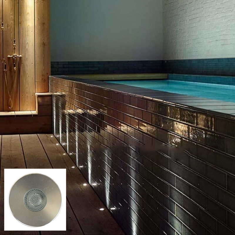 Salhiya Lighting Underground Light, LED Bulb Type, 1W Cree, IP65, 2101, Blue/Silver