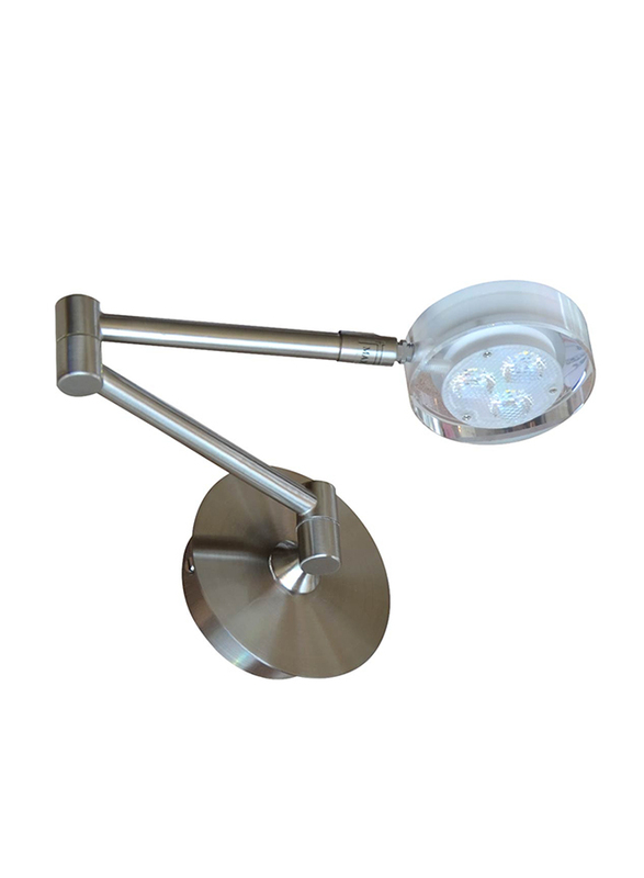 Salhiya Lighting LED Mirror/Picture Light, Steel, 3W, 3144, Cool White/Silver