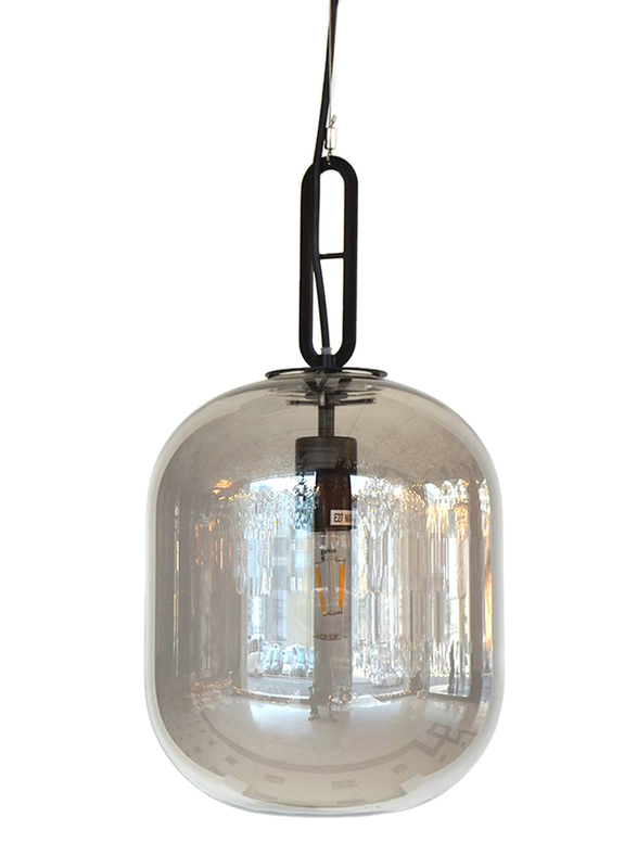 Salhiya Lighting Indoor Ceiling Hanging Pendant Light, E27 Bulb Type, MD108601245, Brown/Grey