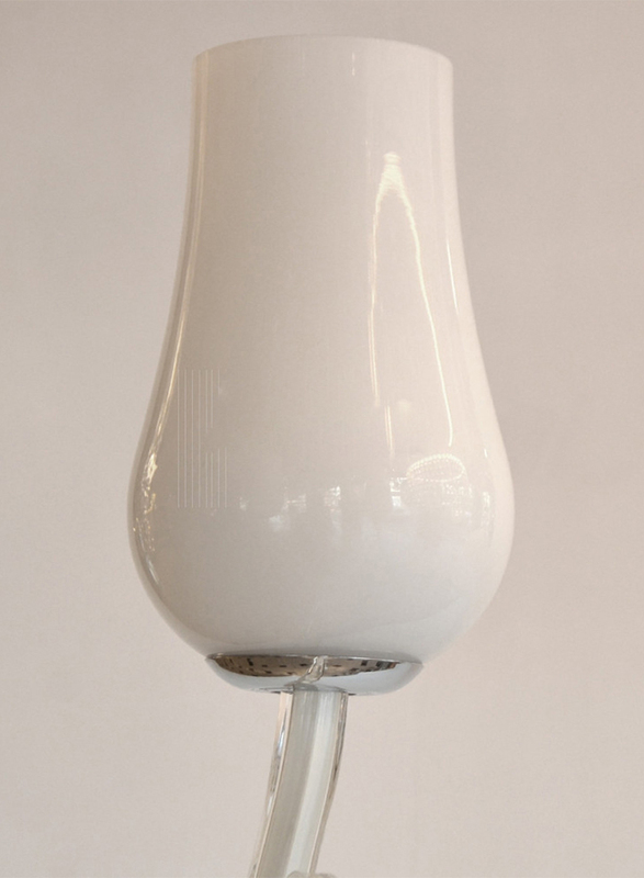 Salhiya Lighting 3xE14 Glass Stand Floor Lamp, ML13009001, White