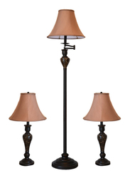 Table And Floor Lamp Set - Elegant Designs Traditionally Crafted 3 Pack Lamp Set 2 Table Lamps 1 Floor Lamp With Tan Shades Restoration Bronze : Whether flanked on either side of a couch or a bed, you can rest assured the added light of a table lamp set will brighten even the gloomiest of days.