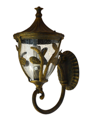 Salhiya Lighting Outdoor Wall Light, E27 Bulb Type, WU IP44, Medium, 0089, Black Gold