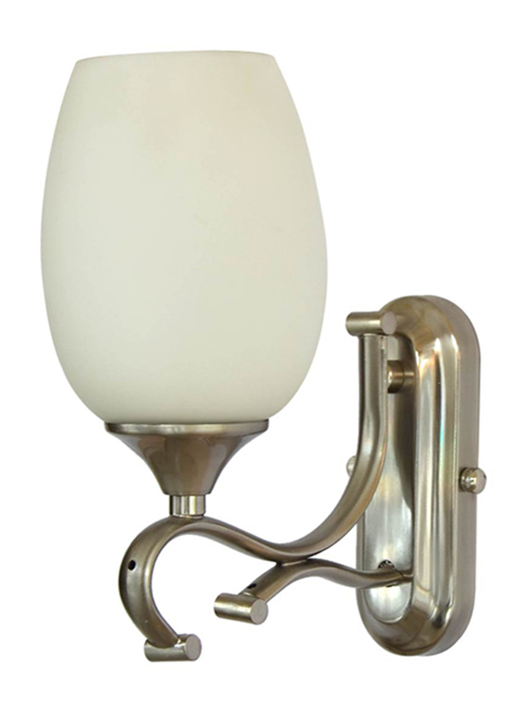 Salhiya Lighting Indoor Wall Sconce, E27 Bulb Type, 5216, Satin Nickel