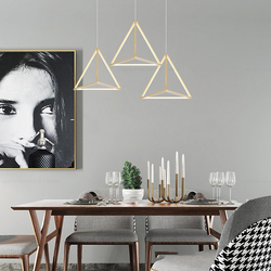 Salhiya Lighting Modern Triangle LED Light, 45W, TPLD2017LT05-705, Gold