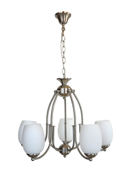 Salhiya Lighting Uplight Chandelier, E27 Bulb Type, 5 Arms, 5216, 01SL00, Satin Nickel