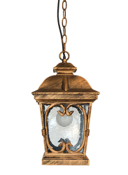 Salhiya Lighting Outdoor Hanging Ceiling Light, E27 Bulb Type, Small, OH4601S, Black/Gold