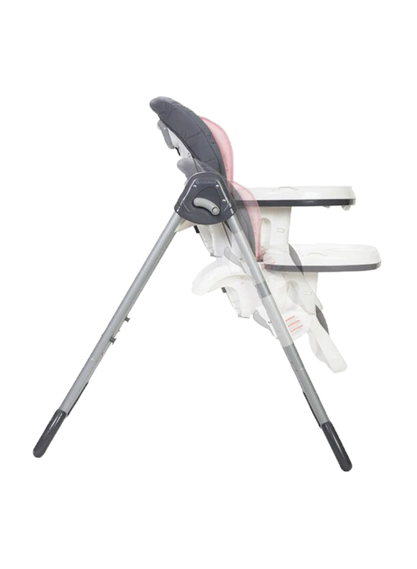 Baby Trend Tot Spot 3-in-1 High Baby Chair, Bluebell, Grey/Pink
