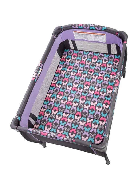 Baby Trend Trend-E Nursery Center Play Yard with Bassinet, Sophia, Purple/Black
