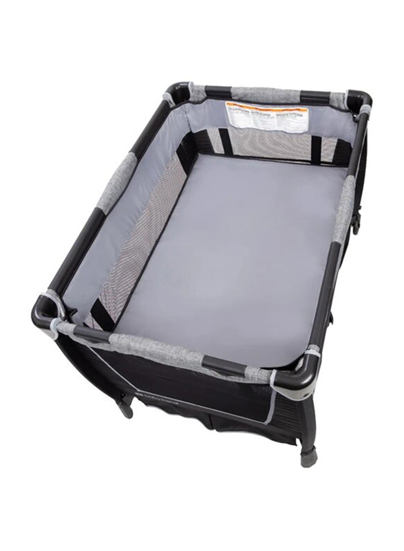 Baby Trend Simply Smart Nursery Center Play Yard with Bassinet, Whisper Grey
