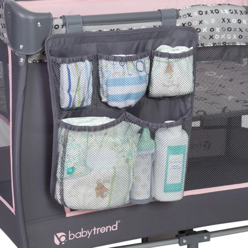 Baby Trend Trend-E Nursery Center Play Yard with Bassinet, Starlight, Pink
