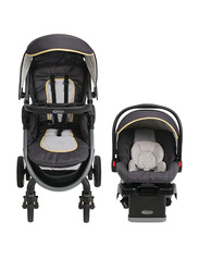 Graco Fast Action Travel System Henson Car Seat & Baby Stroller Set, Black
