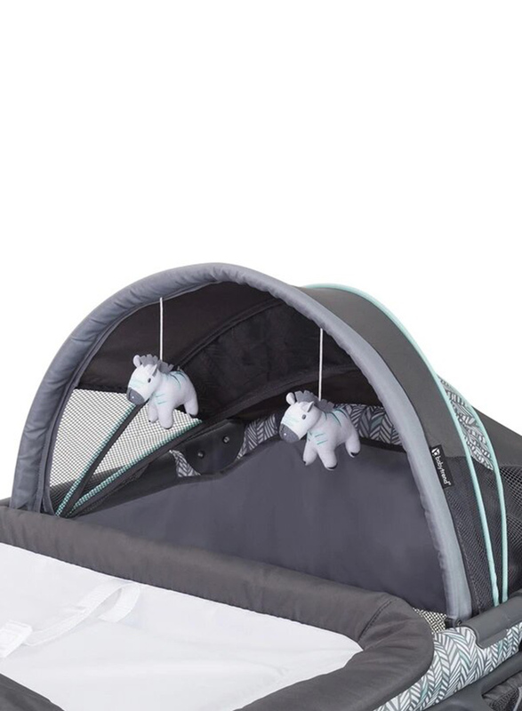 Baby Trend Deluxe II Nursery Center Play Yard with Bassinets, Ziggy, Black