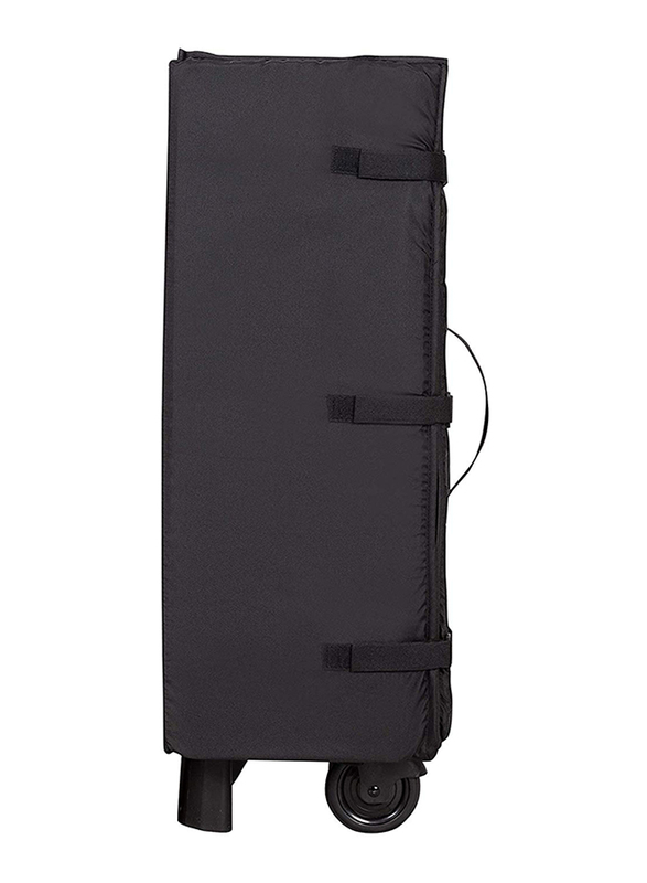 Baby Trend Retreat Twins Nursery Center Play Yard with Bassinet, Quarry, Black/Grey