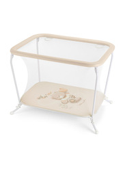 Cam Lusso Box Playpen with Playing Carpet, Bear, Brown