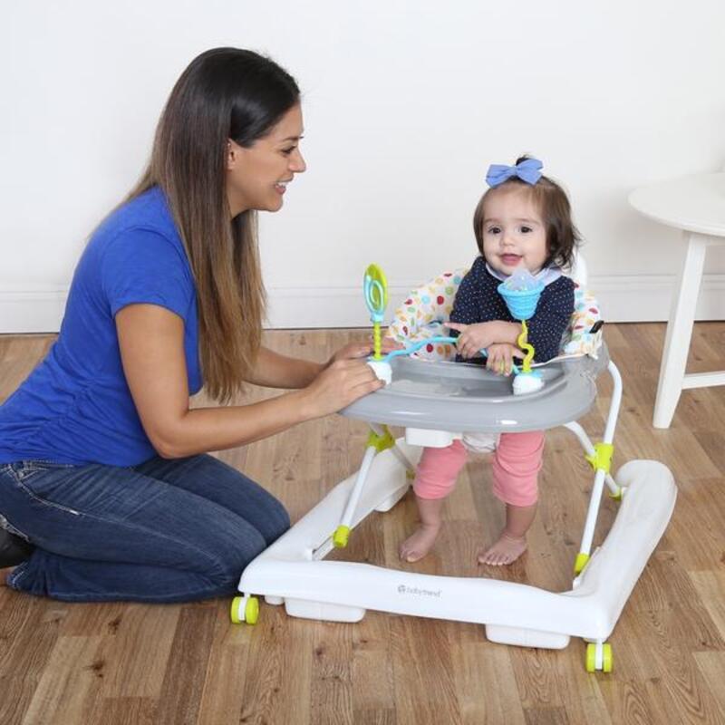 Baby Trend 3.0 Activity Walker, Sprinkles, Grey/White