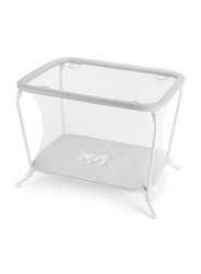 Cam Lusso Box Playpen with Playing Carpet, Rabbit, Grey