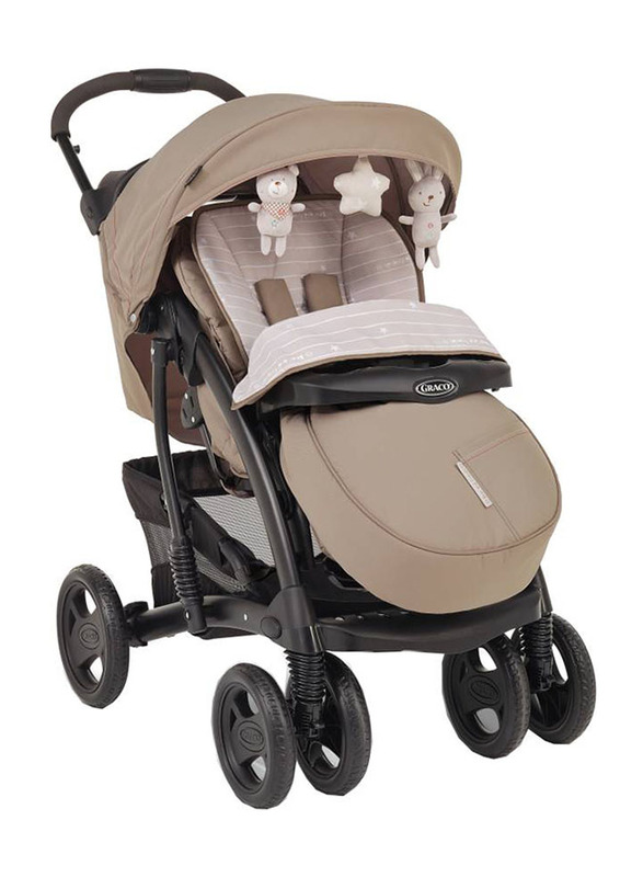 Graco Quattro Deluxe Travel System Baby Stroller, Beige