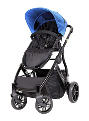 Baby Trend Reis Baby Stroller, Satin Black/Sky Blue