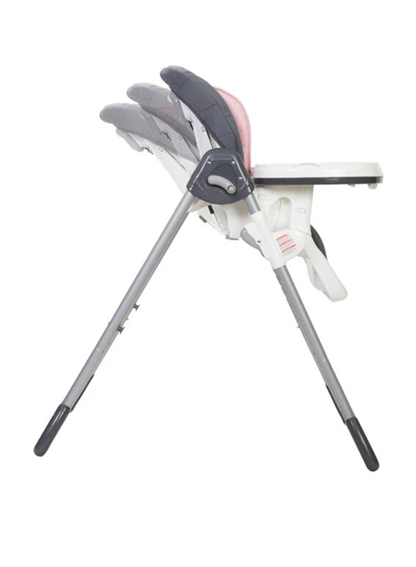 Baby Trend Tot Spot 3-in-1 High Baby Chair, Bluebell, Grey/Pink