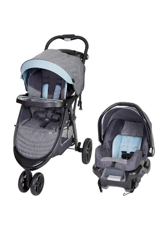 Baby Trend Skyline 35 Travel System Baby Stroller, Starlight Blue, Grey