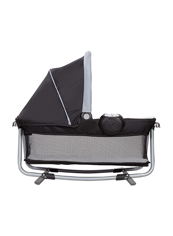Baby Trend Retreat Nursery Center Play Yard with Bassinet, Mulberry, Pink/Black