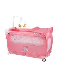 Lorelli Classic Sleep N Dream Baby Playyard, Hippo, Pink