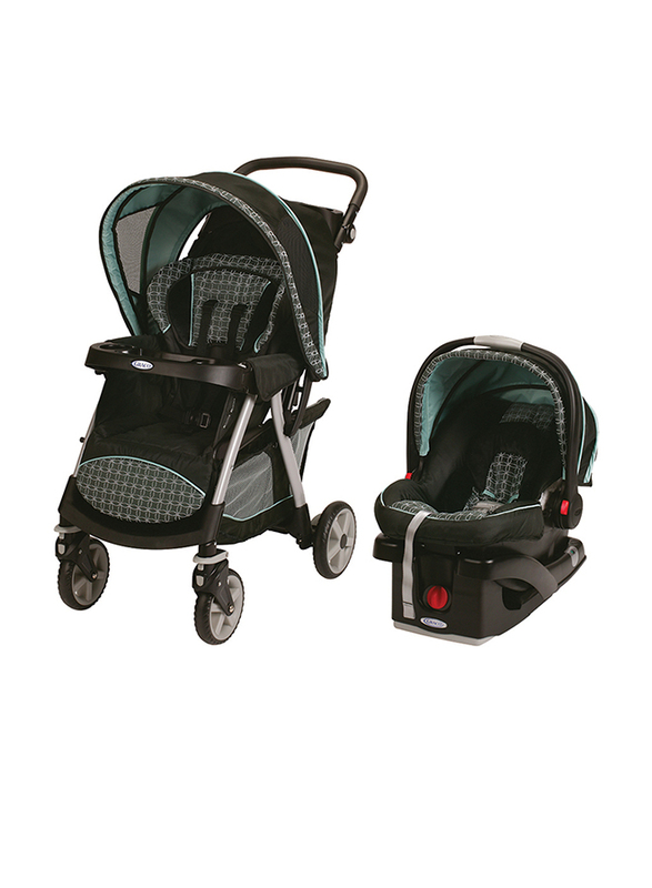Graco Urbanlite Click Connect Travel System Baby Stroller, Cascade, Green