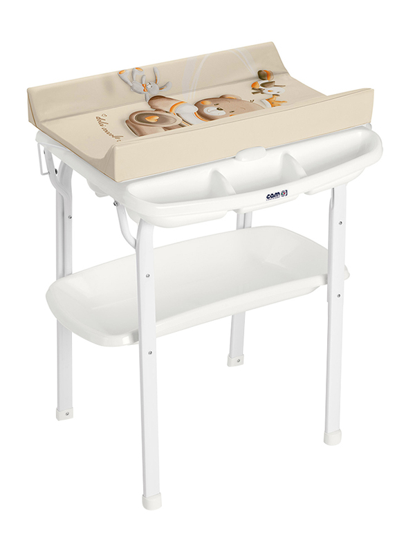Cam Aqua Bath Table for Kids, Bear, Brown/White